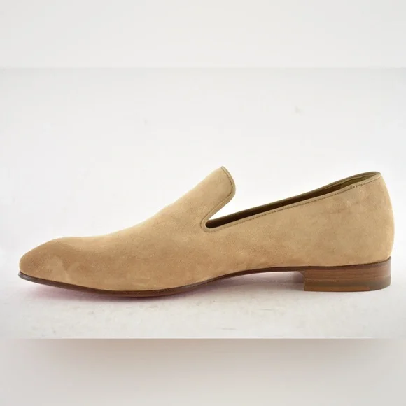 Christian Louboutin Mens Dandelion Flat Lionne Beige Suede 